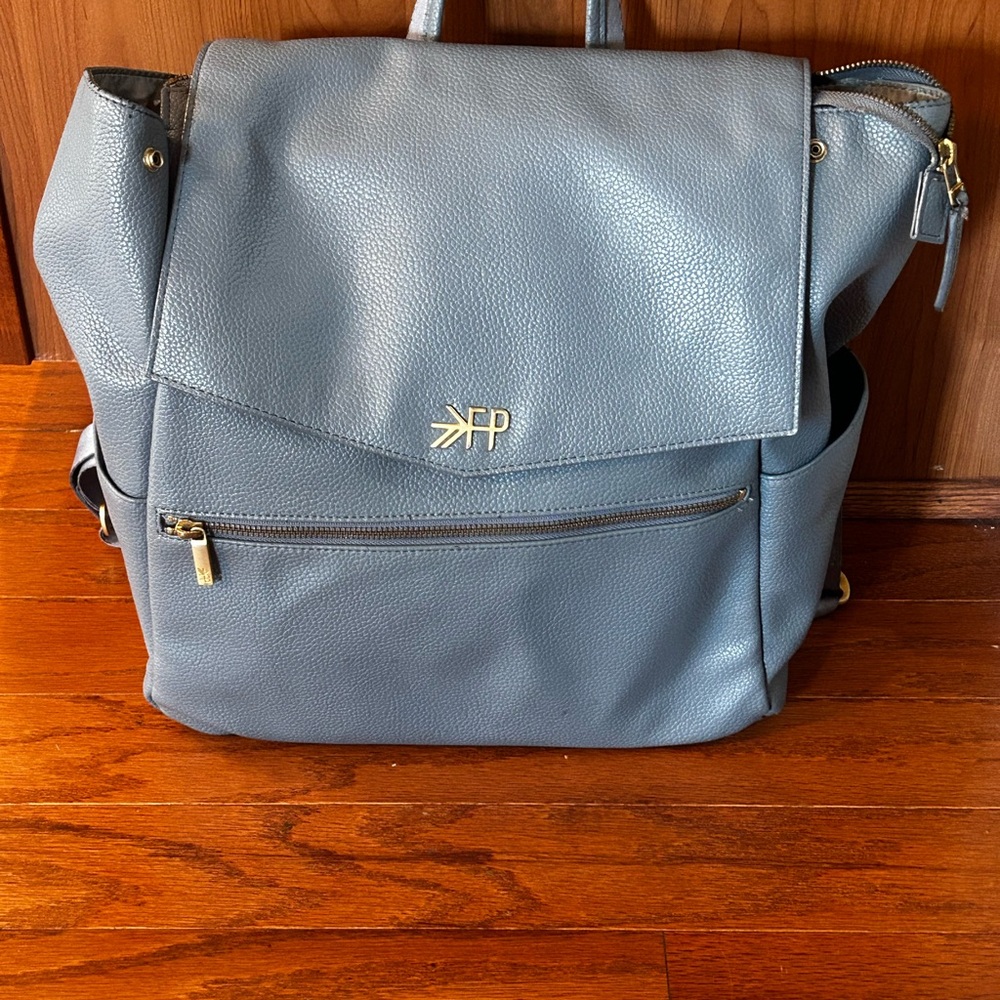Freshly Picked - classic Blue Leather Backpack - Picture 4 of 5